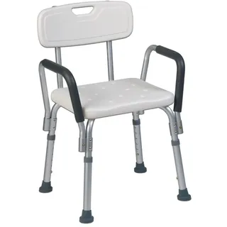 Teqler ® T-135303 Duschstuhl, Badehocker für Pflegebedürftige, Höhenverstellbar 38-45cm