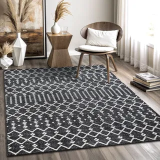 Sanat Boho 8205 Kurzflorteppich 240 x 340 cm Schwarz