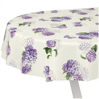 ANRO Wachstuchtischdecke abwaschbar Oval 180 x 140 cm Lila