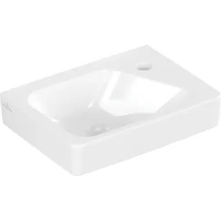 VB Handwaschbecken Architectura 355x260 mm re-eckig BP li 1HL. m. ÜL. Weiß Alpin - Weiß