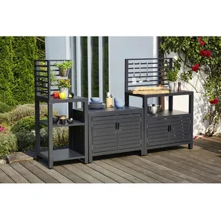 Siena Garden Gestell 3-tlg. Aluminium grau