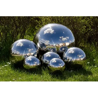 Köhko Gartenkugel 3-150 cm (Größe 48 cm) poliert aus hochwertigem Edelstahl Dekokugel Gr. 48 cm