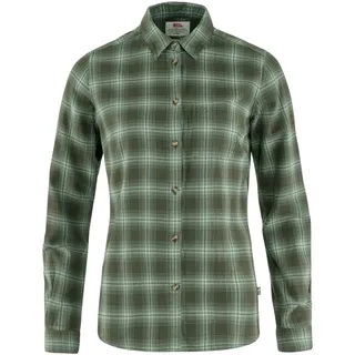 Fjällräven Damen Övik Flannel Hemd, Deep Forest/Patina Green, XXL