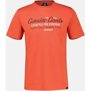Lerros T-Shirt »LERROS T-Shirt unifarben mit Print und 1/2-Ärmeln«