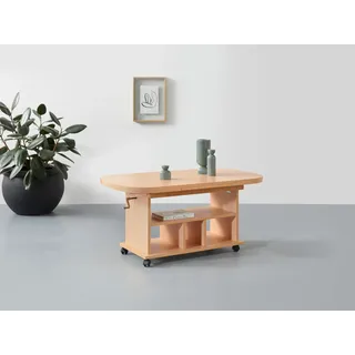 Hela Couchtisch auf Rollen Braun Buche 107 x 54 cm