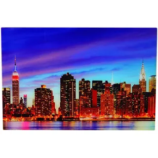 MCW Glasbild NEW York Multicolor , Glas , 60x40 cm , Bilder & Rahmen, Bilder, Glasbilder