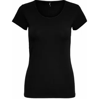 Only ONLLIVE LOVE S/S ONECK TOP NOOS JRS Schwarz,