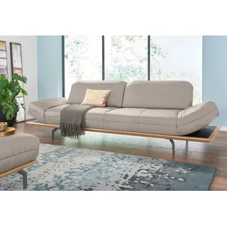 Creation BY ROLF BENZ 3-Sitzer "CR.420, Designsofa, Loungesofa" in 2 Qualitäten, Holzrahmen in Eiche Natur oder Nußbaum, Breite 232 cm, graubeige, natur