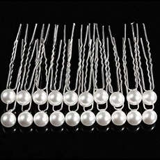 Febbya 0SOT Imitation pearl tiara for brides, Acrylic