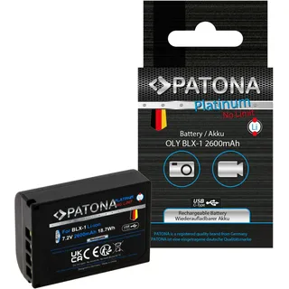 PATONA Platinum Akku mit USB-C Input für Olympus BLX-1