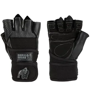 Gorilla Wear Dallas Wrist Wrap Gloves - schwarz Bodybuilding und Fitness Accessoires für Herren, 3XL