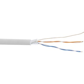 InLine Telefon-Kabel 4-adrig, 2x2x0,6mm, zum Verlegen, 100m Rolle