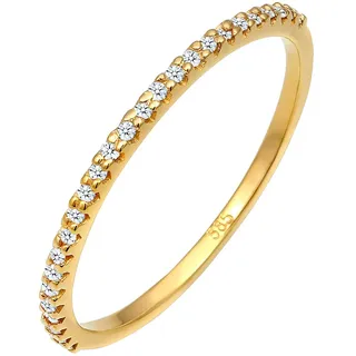 Diamore Elli DIAMONDS Ring Women Geo Microsetting with Diamond (0.125 ct.) in 585 Yellow Gold