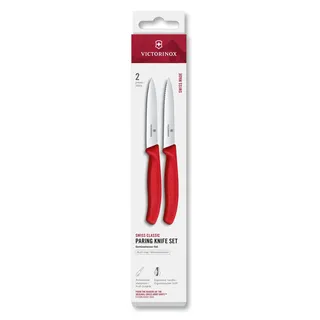 Victorinox Swiss Classic Gemüsemesser-Set 2-tlg.  Extra Scharfe Klinge Rot