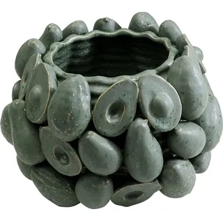 Kare Design Vase Avocados, Grün, Handbemalt, Unikat, Vase Klein, Dekorationsvase, Tischvase, Blumenvase fürs Wohnzimer, für Regale, Accessoire, 23x32x32 cm (H/B/T)