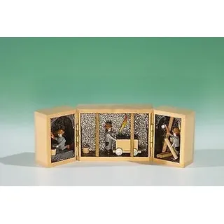 Miniatur im Klappkästchen Seiffener Bergbau in miniatur Höhe ca 4,5 cm NEU Weihn