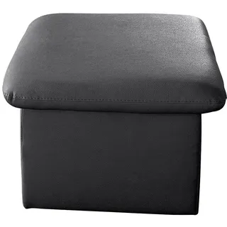 Cotta Hocker Casino Kunstleder 56 x 42 x 56 cm Schwarz