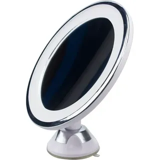 UNIQ Runder Spiegel mit LED-Licht und Saugnapf x10 Vergrößerungsspiegel - Weiß - Weiß