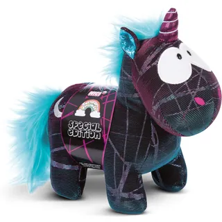 NICI 45712 Kuscheltier Special Edition Einhorn Moon Beamer 22cm – Plüschtier für Jungen, Mädchen & Babys – Glitzernes Stofftier zum Spielen, Sammeln & Kuscheln –Gemütliches Schmusetier, schwarz/türkis