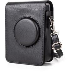 MUZIRI KINOKOO Mini EVO Tasche Kompatibel mit Fuji Instax Mini EVO Kamera Schutzhülle Vertikale Version mit verstellbarem Schultergurt Schwarz