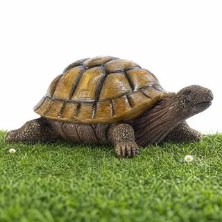 Toyvian Große Schildkröte Gartenfigur aus Harz – Realistische 3D Tierfiguren für Garten Teich Balkon – Wetterfeste UV-beständige Gartendeko für Draußen, Teichdeko Schildkröten Statue
