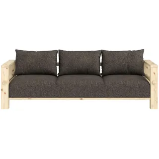 Karup Schlafcouch 3-Sitzer Polyester mellow Braun
