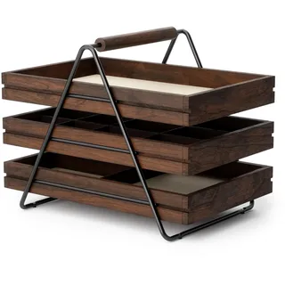 Umbra Terrace Schmucktablett, Holz, walnuss, 25,4 x 17,78 x 19,68 cm