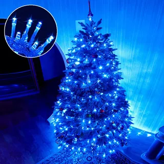 LED Lichterkette 100M 800 LED Innen, Blau Weihnachtsbaumbeleuchtung 8 Modi, Weihnachtsdekoration für Weihnachtsbaum Zimmer Party Garten - Blau