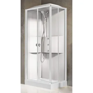 Novellini Media 2.0 A Hydro Dach 90x70cm Box Thermostat Durchsichtig Weiß