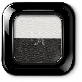 KIKO Milano Bright Duo Eyeshadow - Farbton 18 White/Black | Doppelter Farbton | Intensive Farbe | Verblendbar | Multi-Finish