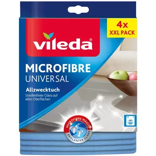 Vileda Allzwecktuch Universal, 100% Mikrofaser, 38 x 36 cm, 4er Pack