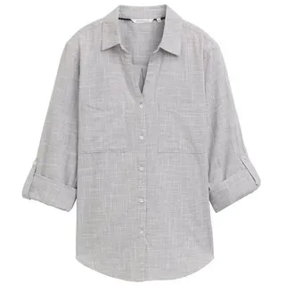 Tom Tailor With Slub Structure 1035247 Bluse Explicit Grey 36