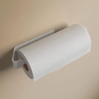 Designfabrik Hamburg Küchenrollenhalter ohne Bohren | Papierrollenhalter Wand | Rollenhalter selbstklebend | Küche Aufbewahrung & Organisation | Zewa Rollenhalter Weiß