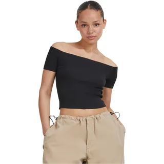 Urban Classics Damen T-Shirt Ladies Organic Off Shoulder Rib Tee, Schulterfreies T-Shirt für Frauen, Bio-Baumwolle, erhältlich in vielen Farben, Größen XS-5XL