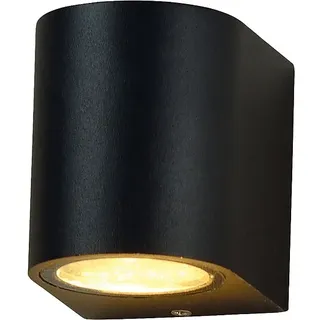 LED's light LED Außenleuchte Lichtaustritt unten, rund, GU10 Sockel, schwarz matt - 81 x 92 x 68 mm