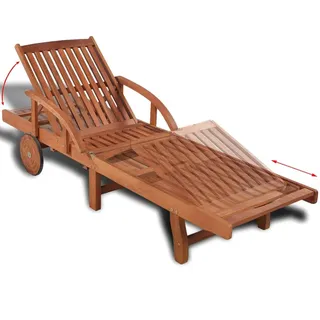 vidaXL Sonnenliege 200 x 68 x 83 cm Natur