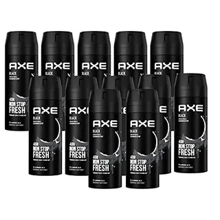 AXE Bodyspray Black im 12er Set, Deo ohne Aluminium 12x 150ml Deodorant Deospray Body Spray for Men Männer Herren Männerdeo (12 Produkte)