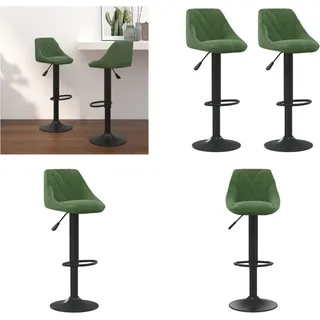vidaXL Barhocker 2 Stk. Dunkelgrün Samt - Barhocker - Tresenhocker - Thekenhocker - Barstuhl - Grün