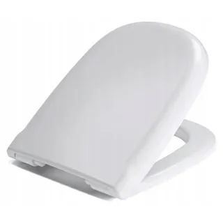 WC Sitz - Toilettensitz - für Roca Dama - Weiß - 43 Cm X 34 Cm - Antibakteriell - Langsame Schließung - Toilettendeckel - Weiß