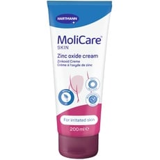 MoliCare Skin Zinkoxid Creme: reizlindernd, Schutz für durch Inkontinenz beanspruchte Haut, 200ml