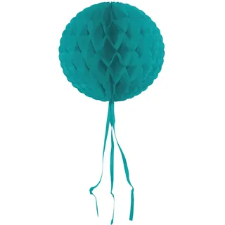 Folat Wabenfächerballon Rund Türkis - 30 cm