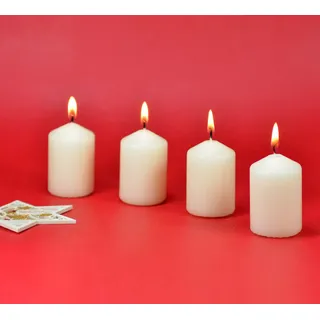 EWA, Stumpenkerzen , Creme, 4 Stück - Beige