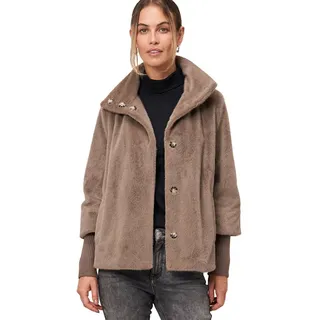 Zero Fellimitat-Jacke mit Stehkragen in Desert Taupe | Gr.: 38