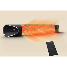 Mediashop LIVINGTON Instant Heater – Infrarotheizung für schnelle Wärme ohne Energieverlust – Heizstrahler mit Timer & Fernbedienung – auch als Terrassenheizstrahler im Außenbereich, Schwarz