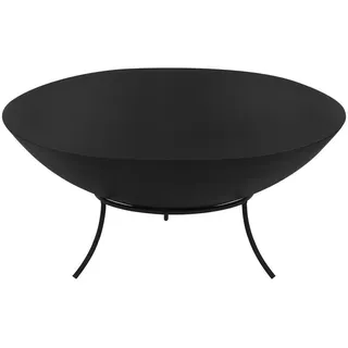 ECD Germany Feuerschale Ø55x24 cm Stahl mit 3 Füße für Grillabend, Feuerstelle für den Garten, Feuerkorb rund mit Dreibein-Gestell, Outdoor