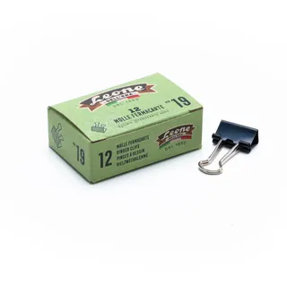 12 Federn Schwarze Briefbeschwerer Löwe Der Ära - 19 mm - Box aus recyceltem Karton