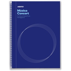 Additio Konzertmusik-Notizbuch, 12 Pentagramm, 9 mm, mit 20 transparenten Hüllen, Dunkelblau