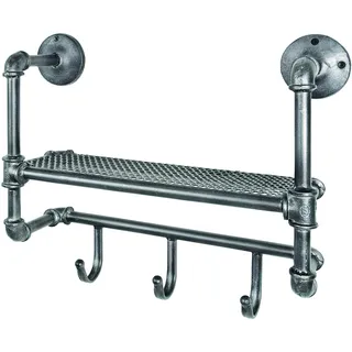 Haku-Möbel Wandgarderobe grau Metall