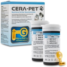 Cera-Pet Blutzuckerteststreifen 200 STK. für Hunde und Katzen im Vorteilspack, Diabetes messen