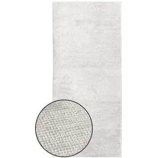 KARAT Premium Teppichläufer gewebt - 80 x 350 cm, Elfenbein - Flauschiger Baumwoll Teppich - Läufer für Küche, Flur & Wohnraum - Flurläufer Küchenläufer Flurteppich (Azade)